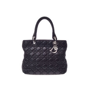 Dior Lady Cannage leather bag black CHRISTIAN